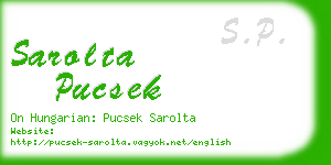 sarolta pucsek business card